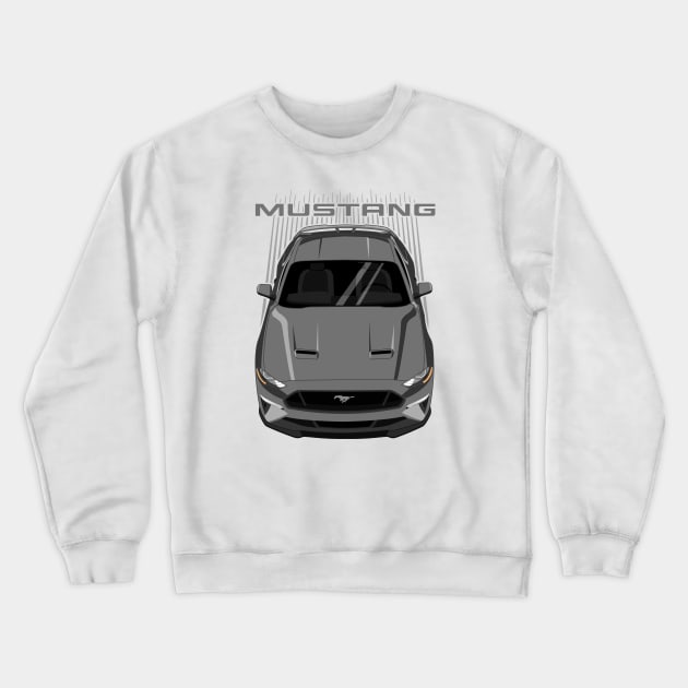 Mustang GT 2018 to 2019 - Grey Crewneck Sweatshirt by V8social